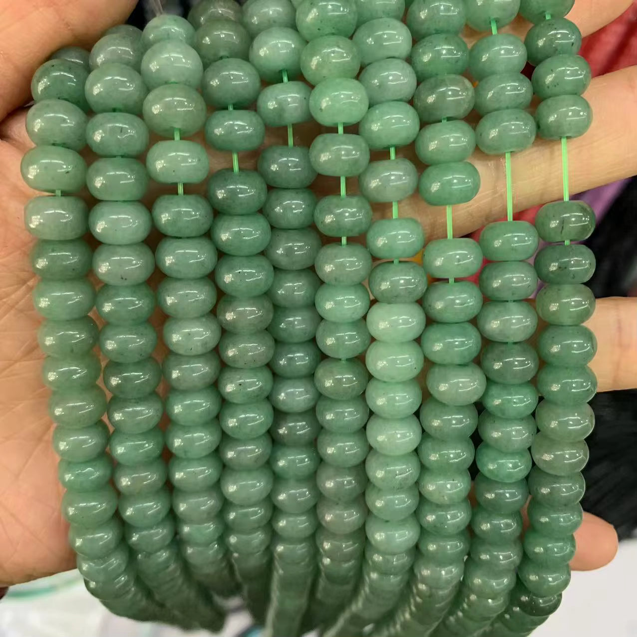 Gemstone Roundels 5x8mm 15" strands.  All $10 a strand!