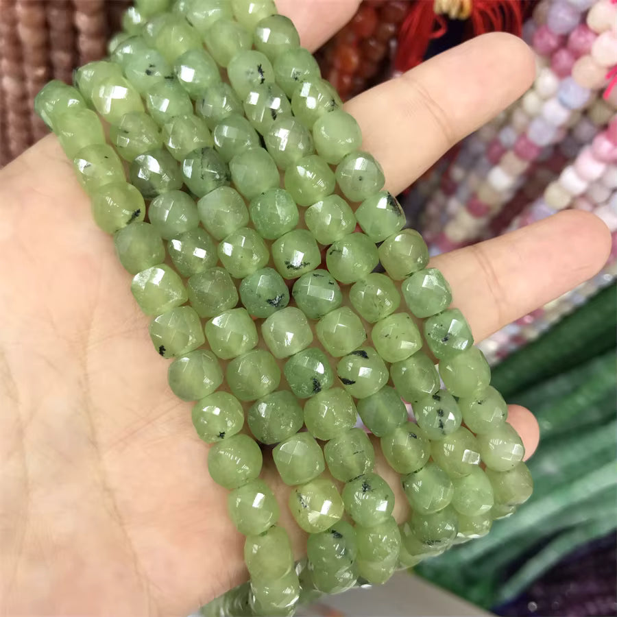Faceted Cube Beads 8mm 15" strands