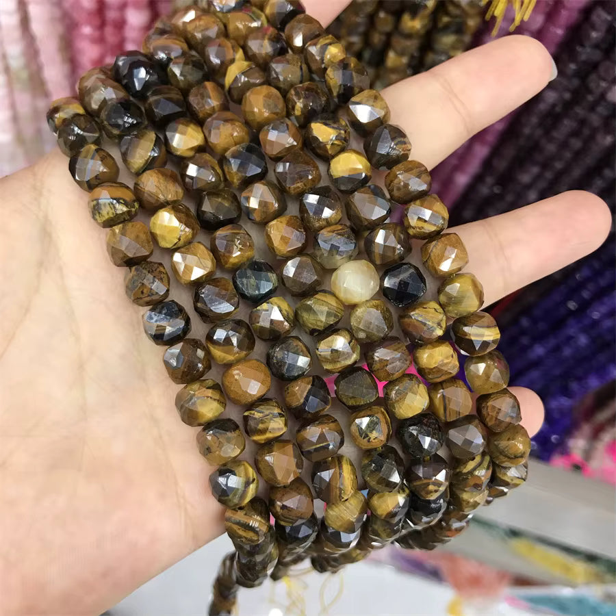 Faceted Cube Beads 8mm 15" strands