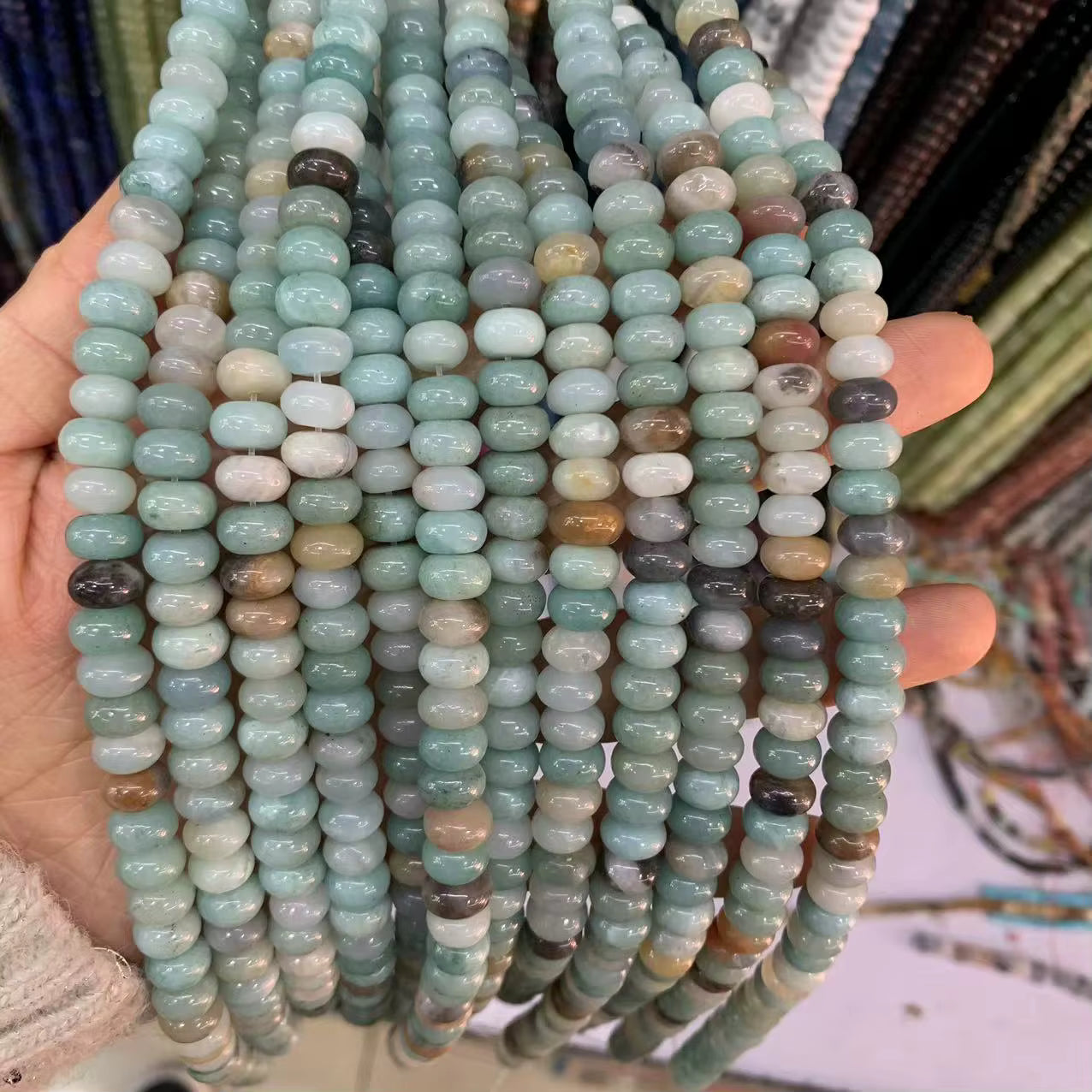 Gemstone Roundels 5x8mm 15" strands.  All $10 a strand!