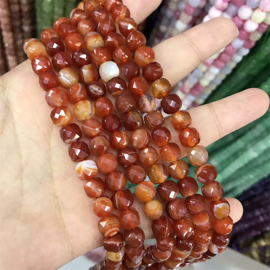 Faceted Cube Beads 8mm 15" strands