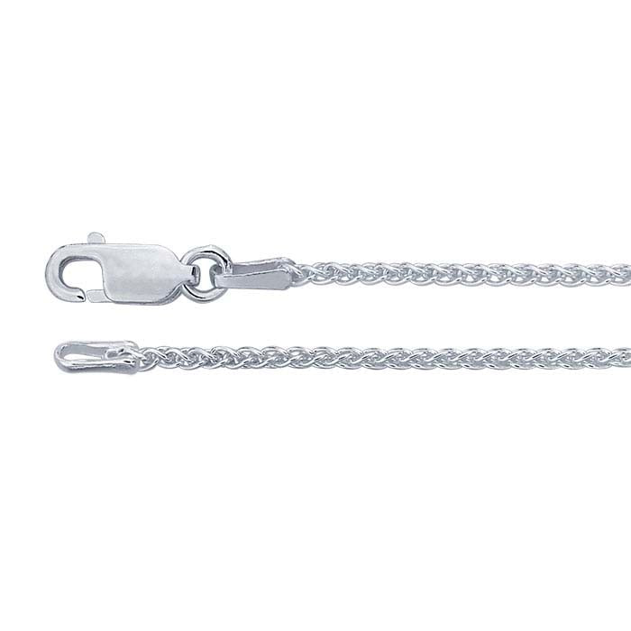 Sterling Silver 1.3mm Round Wheat Chain