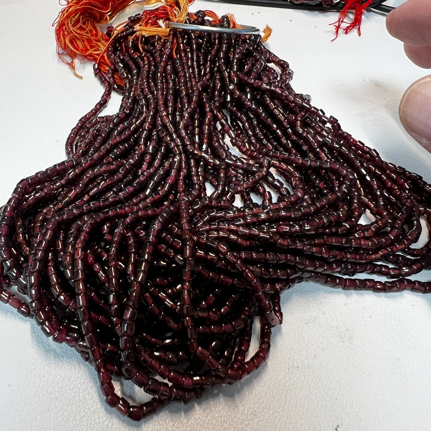 Garnet Beads 3x4 16" Strands