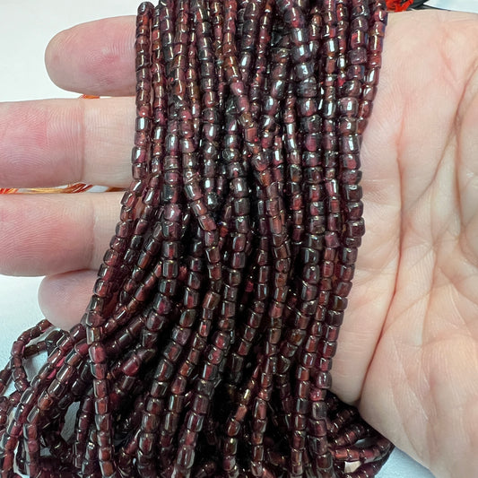 Garnet Beads 3x4 16" Strands