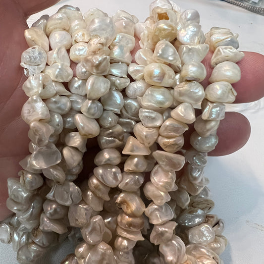 Natural Keshi Pearl Nuggets 6-8mm 16"