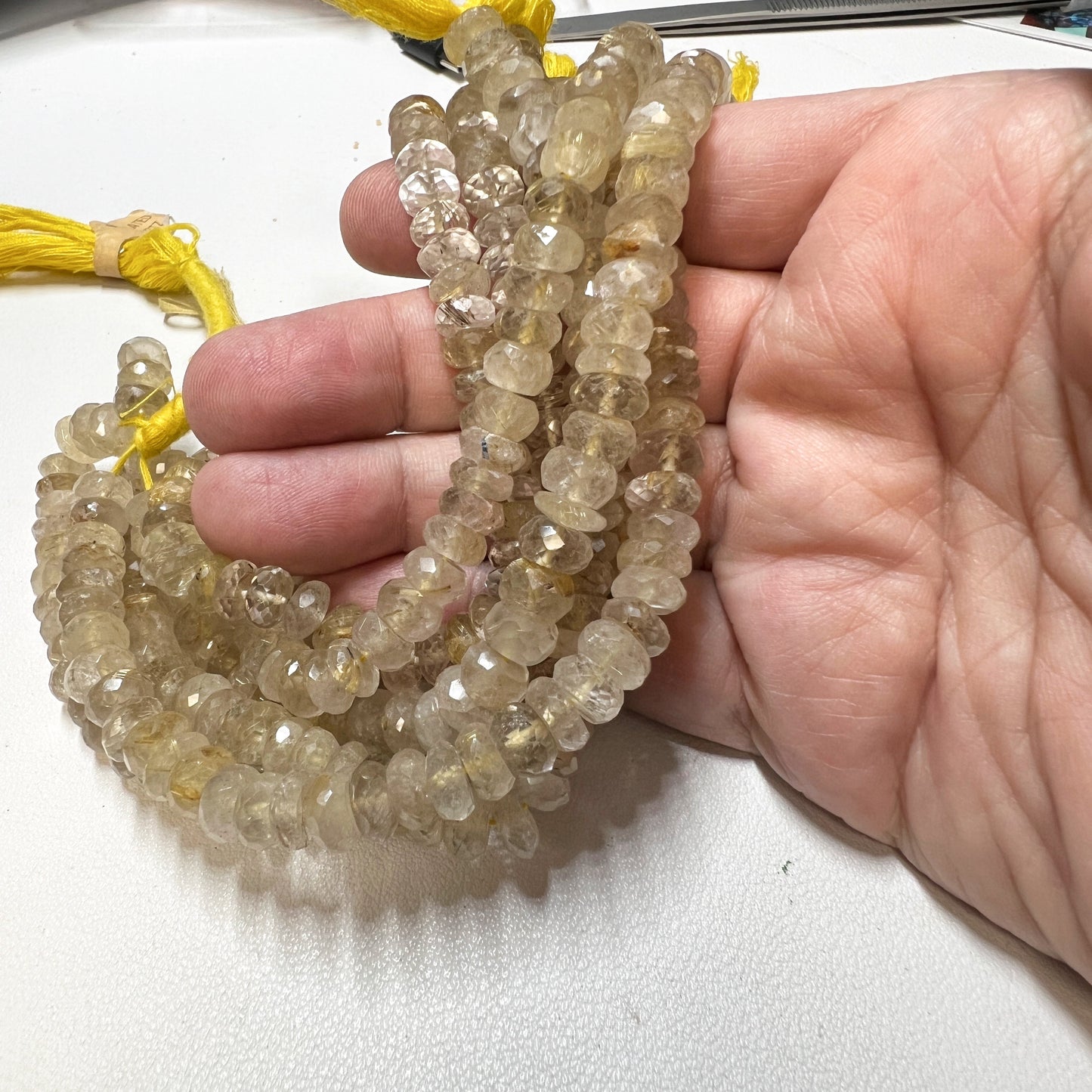 Rutilated Quartz 8mm 8" strands