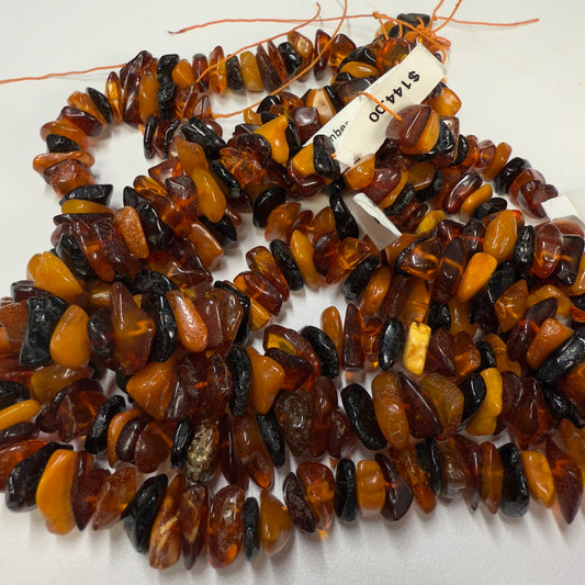 Natural Baltic Amber Beads roughly 15 mm, nice about 18" strands