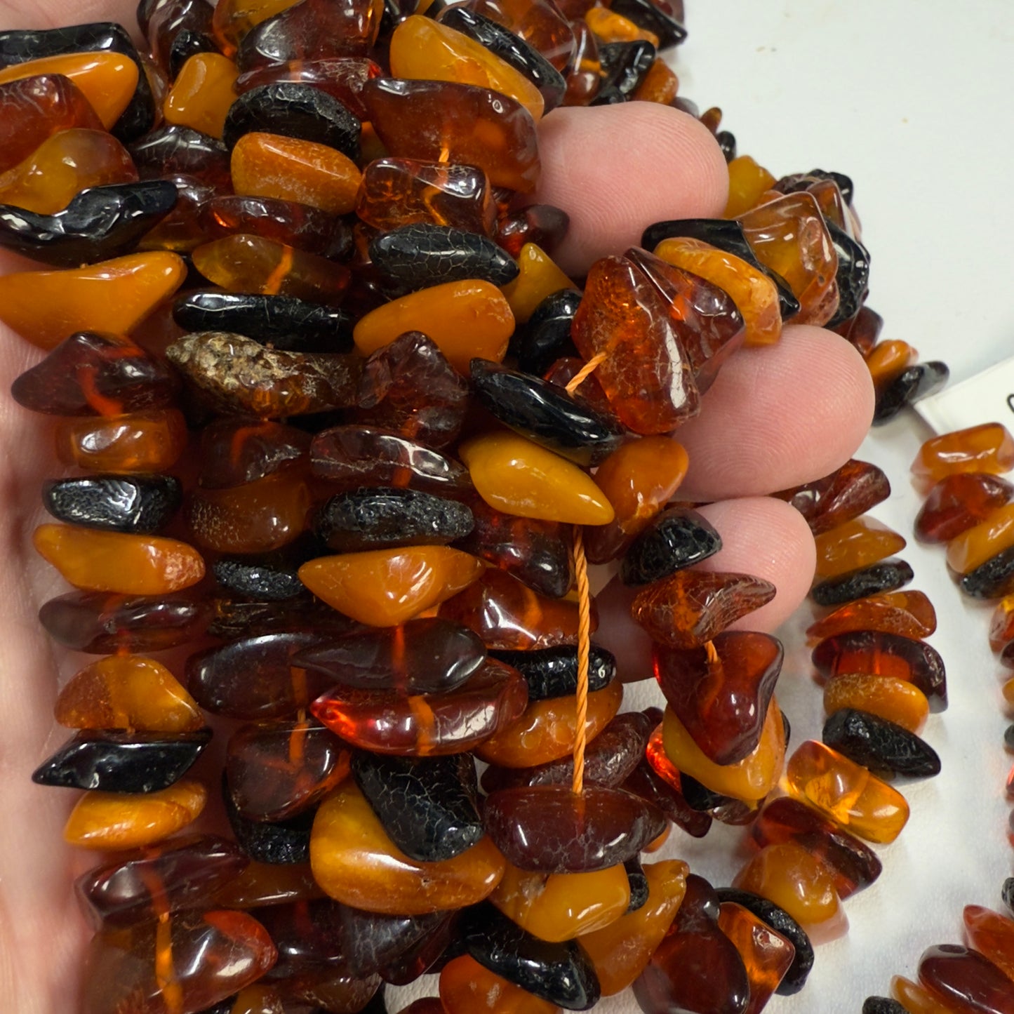 Natural Baltic Amber Beads roughly 15 mm, nice about 18" strands