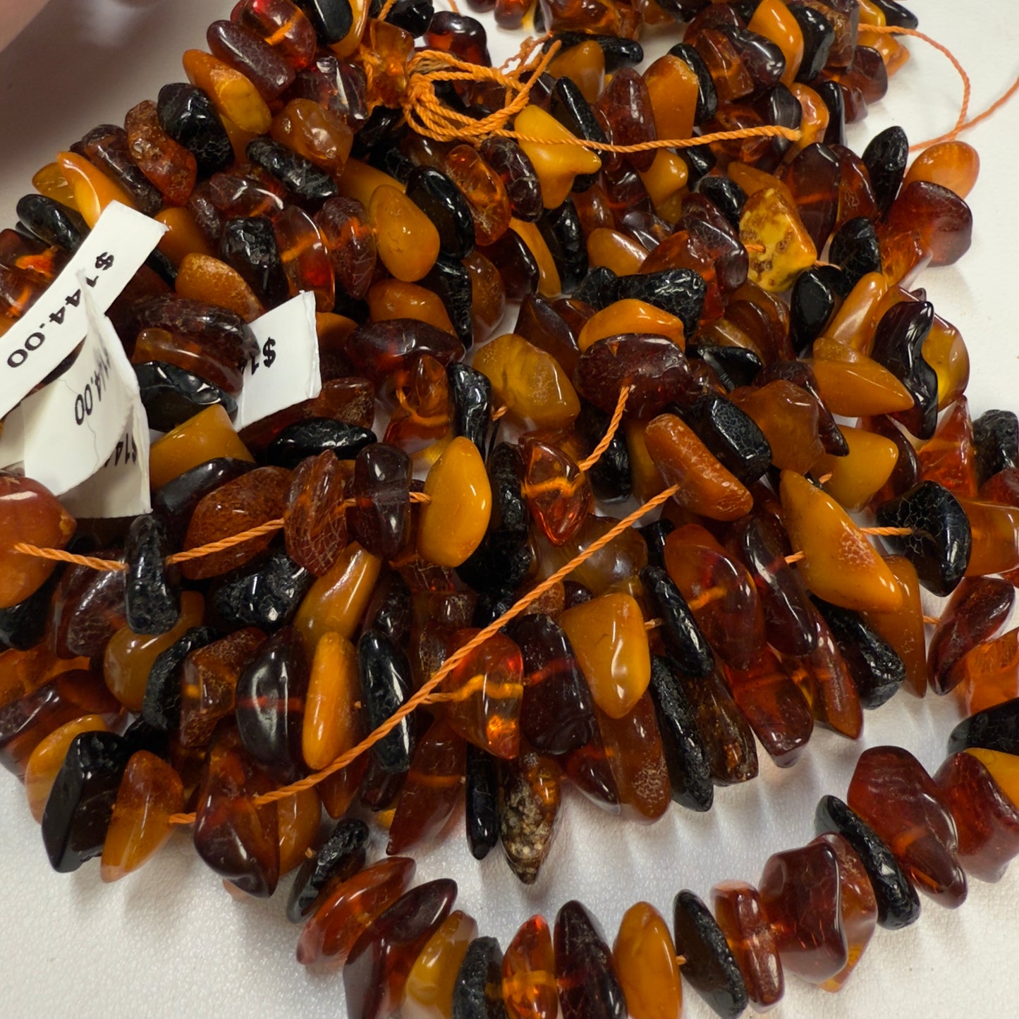 Natural Baltic Amber Beads roughly 15 mm, nice about 18" strands
