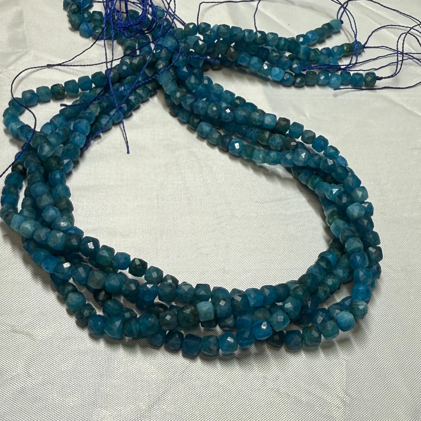 Gemstone Cube Beads 4mm 16" strands