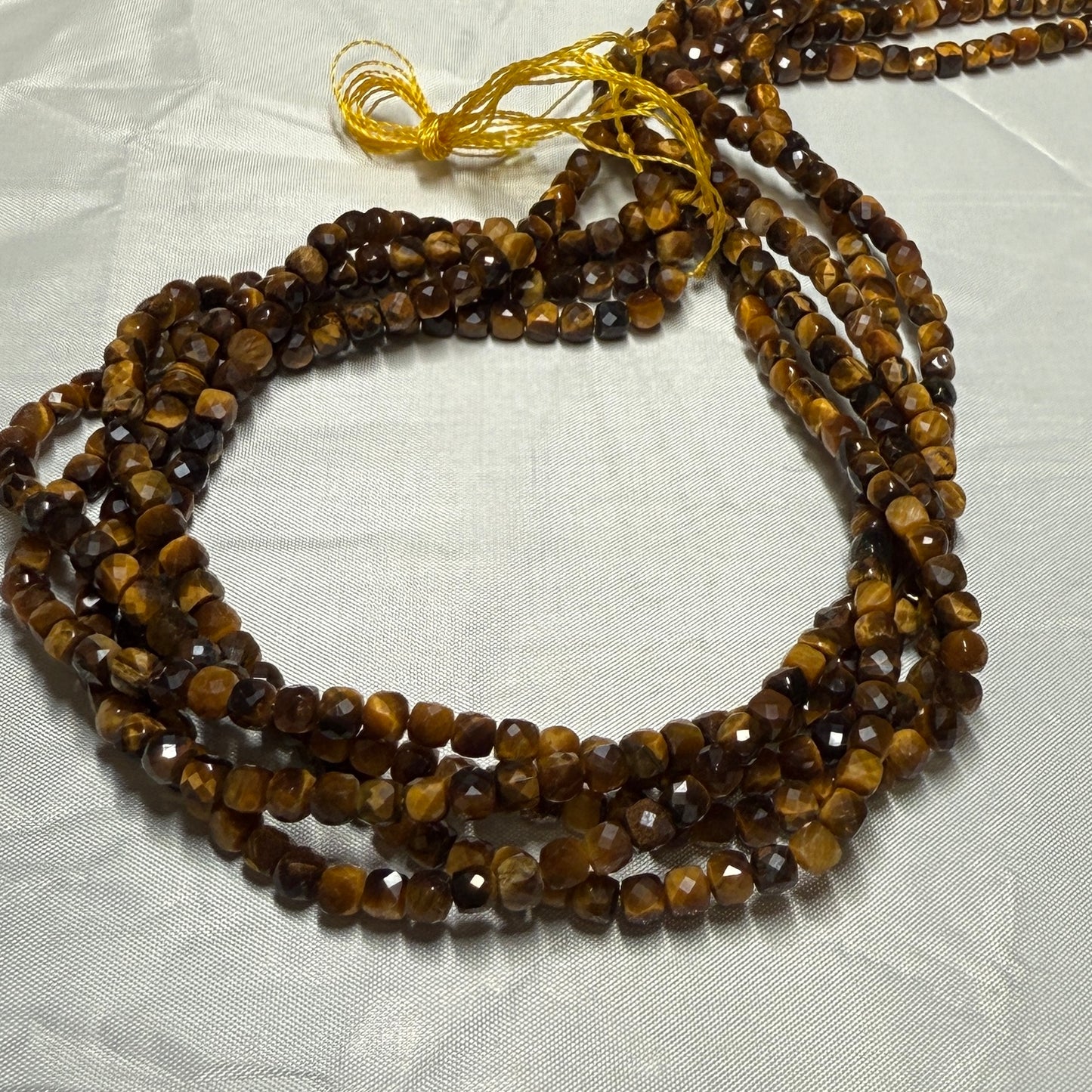 Gemstone Cube Beads 4mm 16" strands