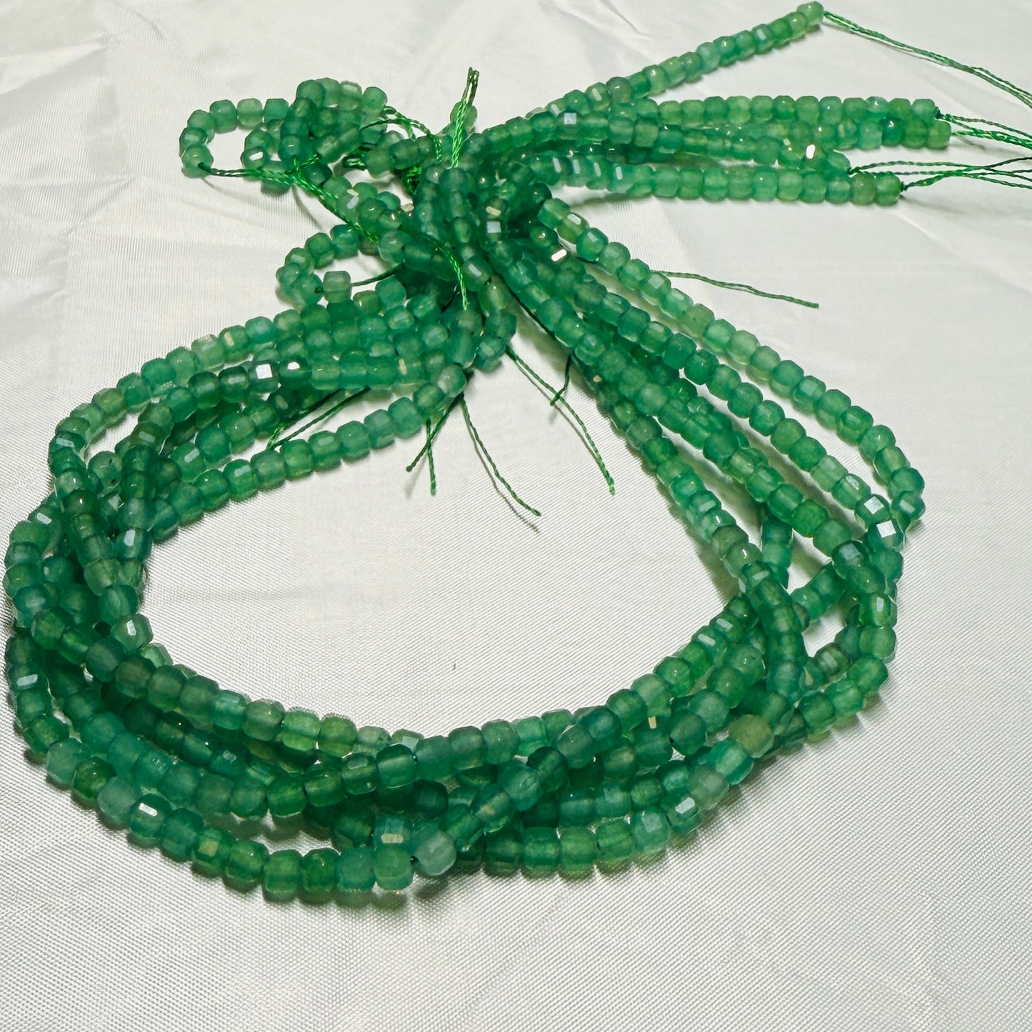 Gemstone Cube Beads 4mm 16" strands