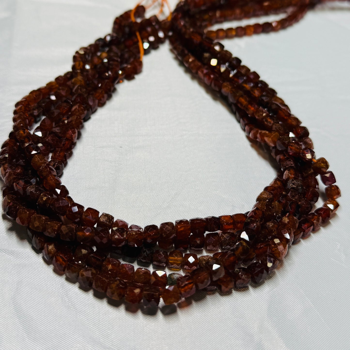 Gemstone Cube Beads 4mm 16" strands