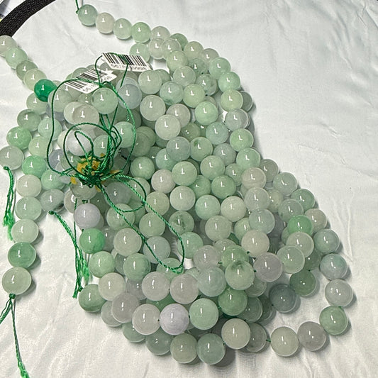 Jadeite Jade Gorgeous Beads 13mm 16" lavender and green mix