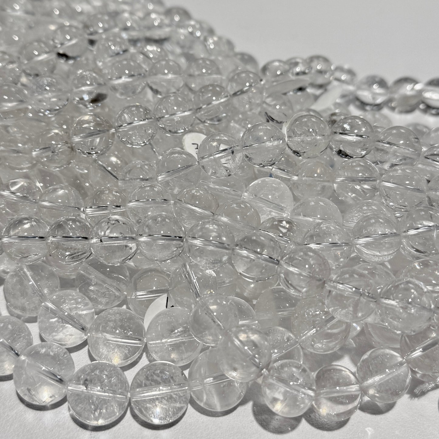 Ice Quartz Beads 16" strands.  Natural