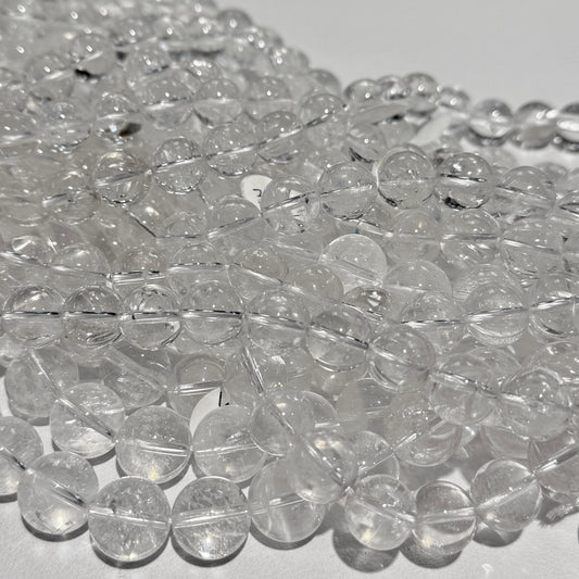 Ice Quartz Beads 16" strands.  Natural