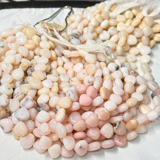 Opal beads, Peruvian Pink approx 12x12 Heart Shape 16" strands