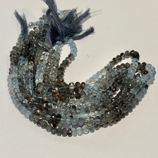 Aquamarine 2 shades approx 5.5mm 16" strands Natural