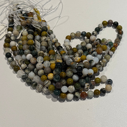 Ocean jasper 8 mm 16" strands Round Beads