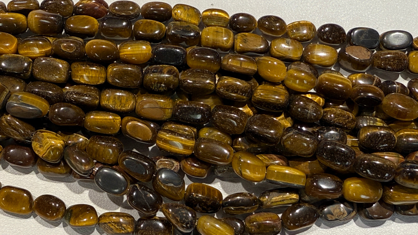 Tiger Eye Cubic Rectangles 8x11 approx. 8" strands
