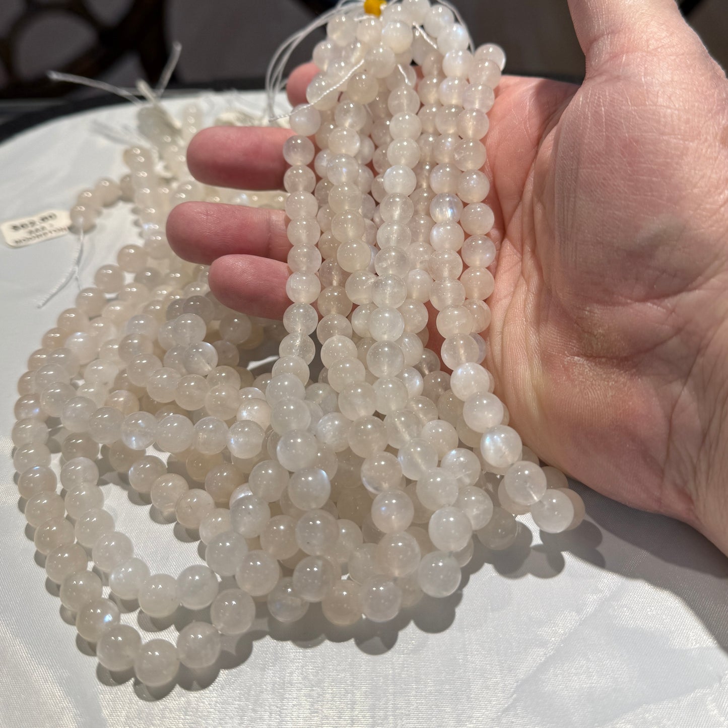 Moonstone Round Beads AAA+ quality approx 8 mm 15" strands