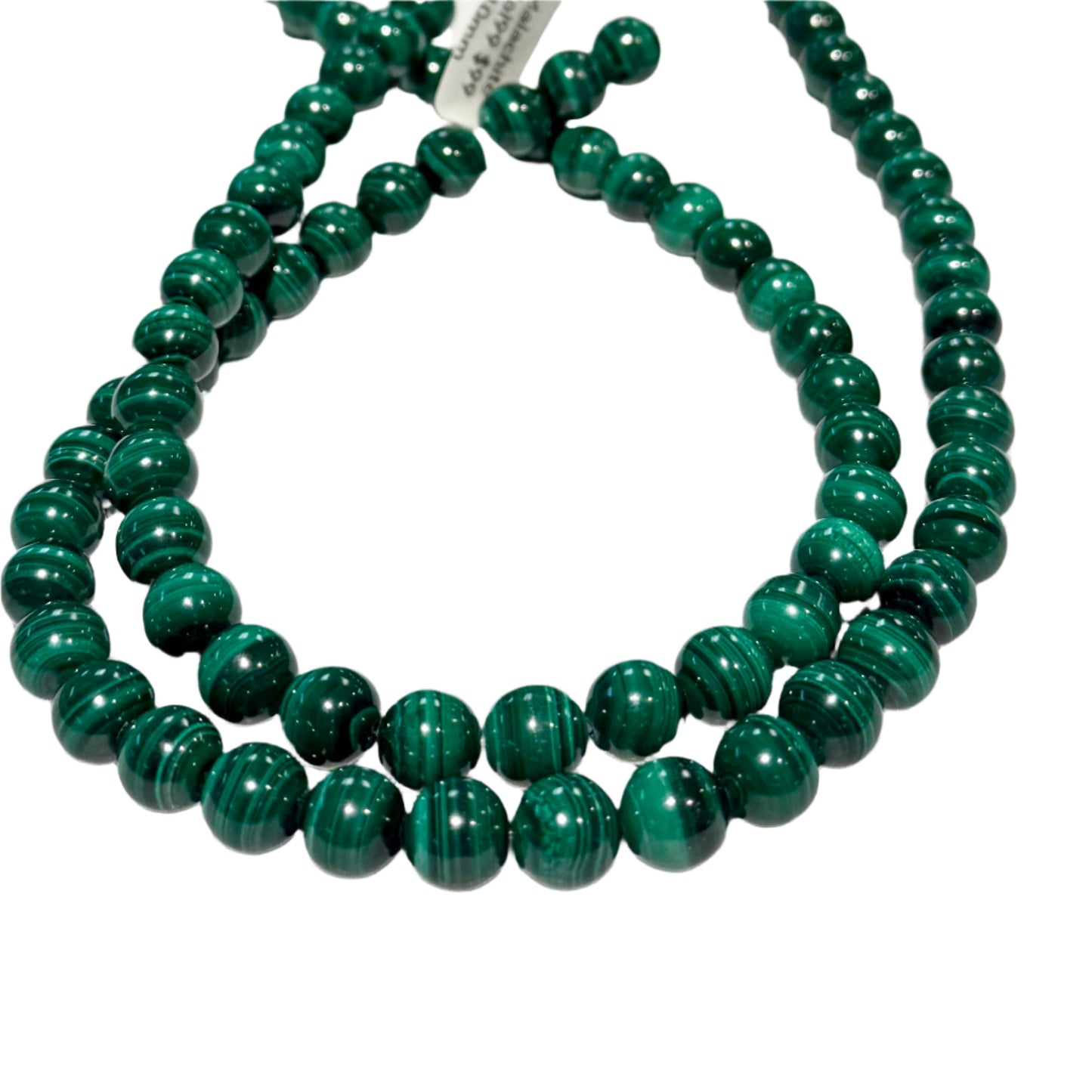 Malachite round AAA quality 10 mm 15" strands