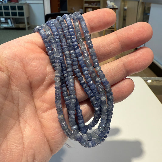 Sapphires, Genuine 3-5 mm 16" strands, not treated