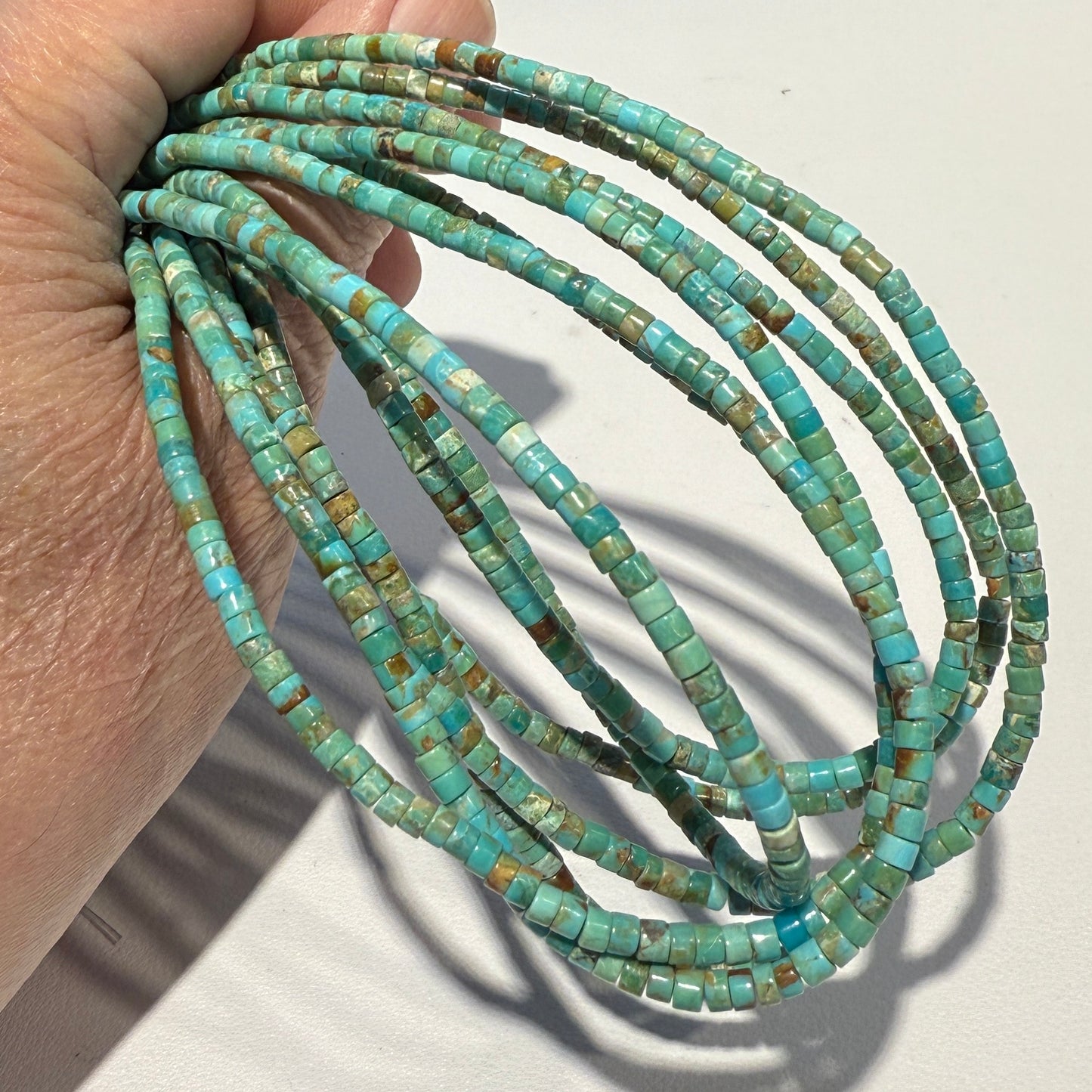 Kingman Turquoise predominantly Blue!  3.5mm  15" strands, all natural!