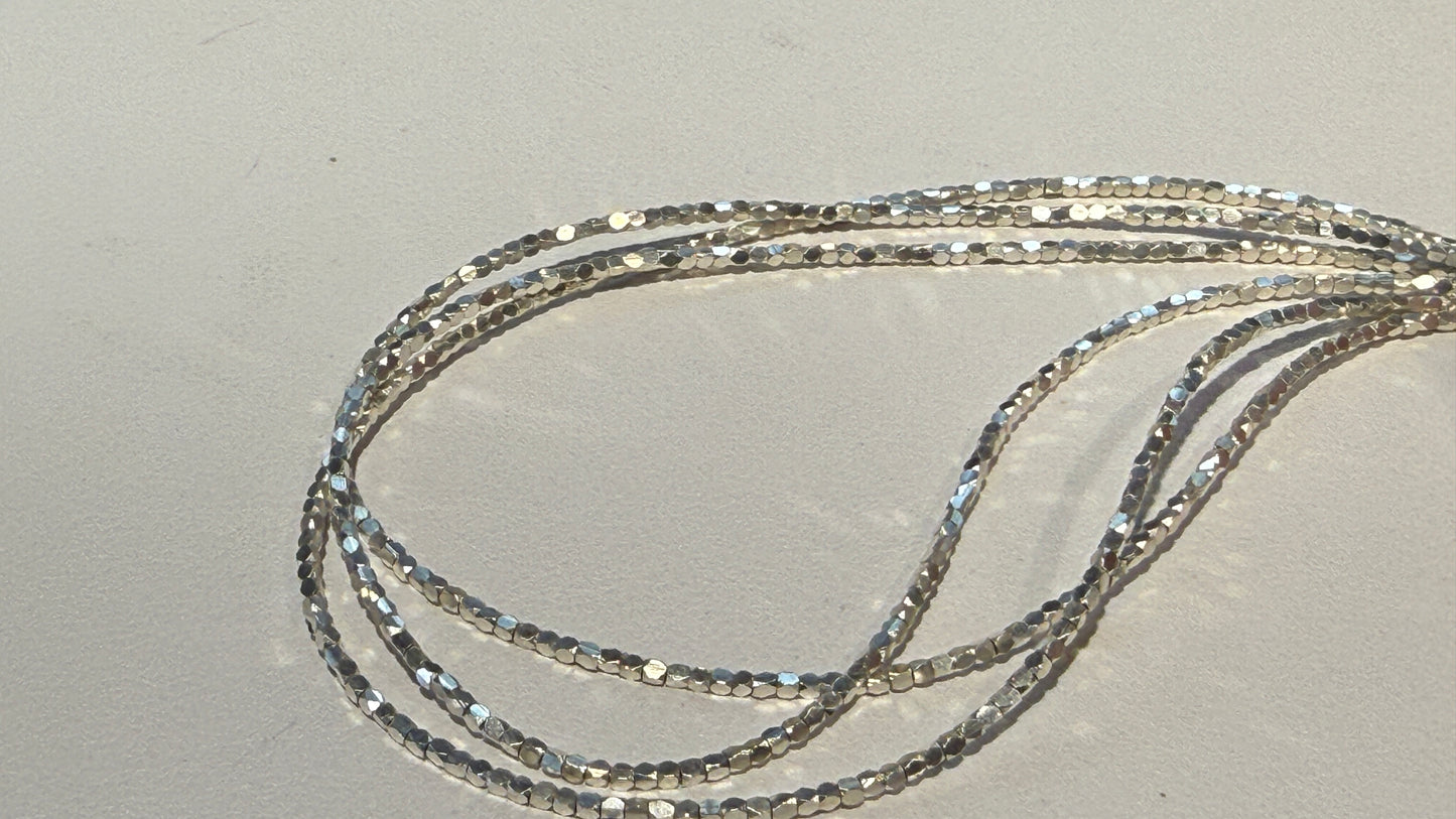 Bali Sterling Silver spacer beads.  1.5mm 17" strands Handmade!
