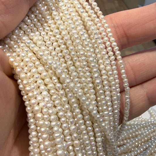 Genuine Seed pearls approx 15" strands  AA quality
