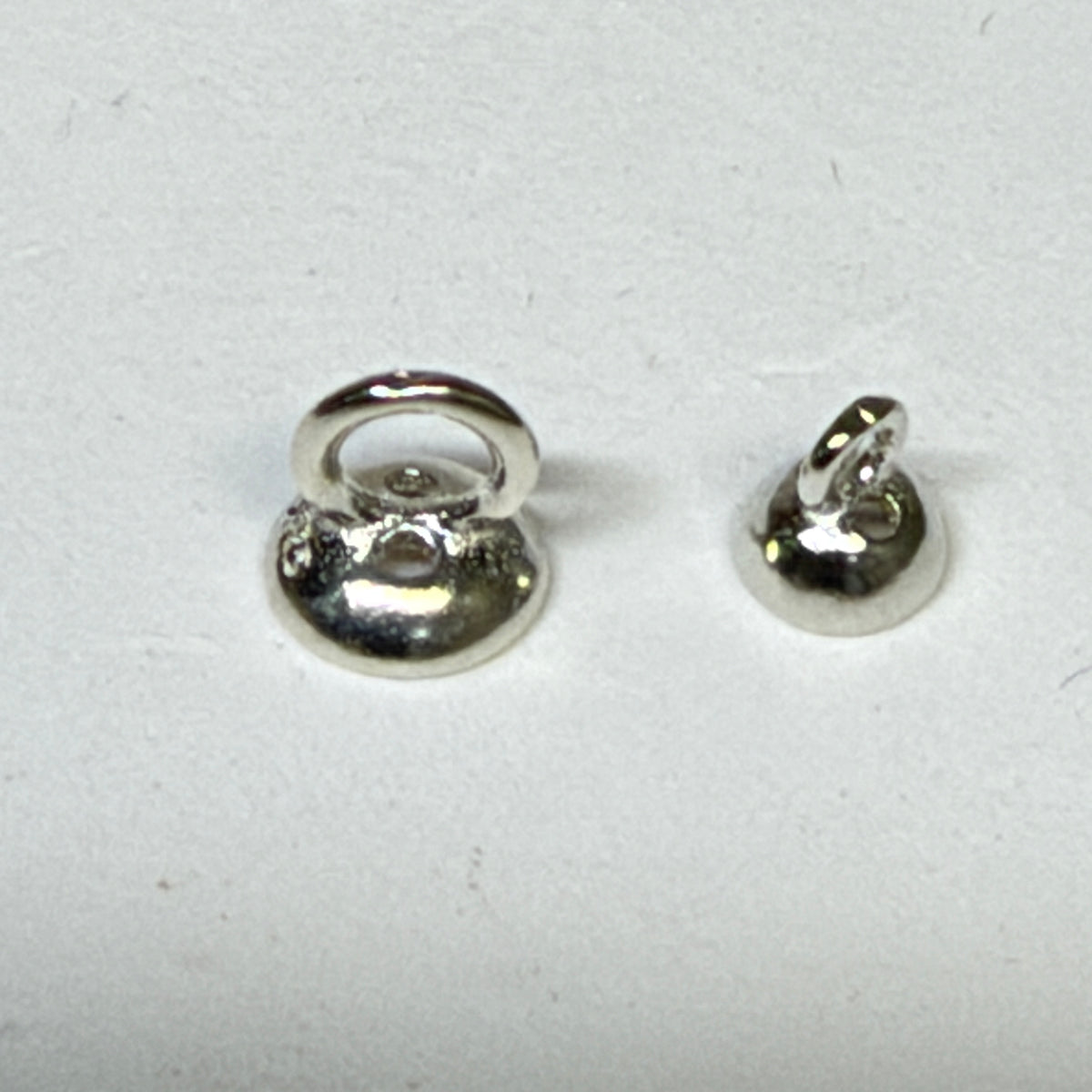End cap with loop and 2 holes Sterling Silver