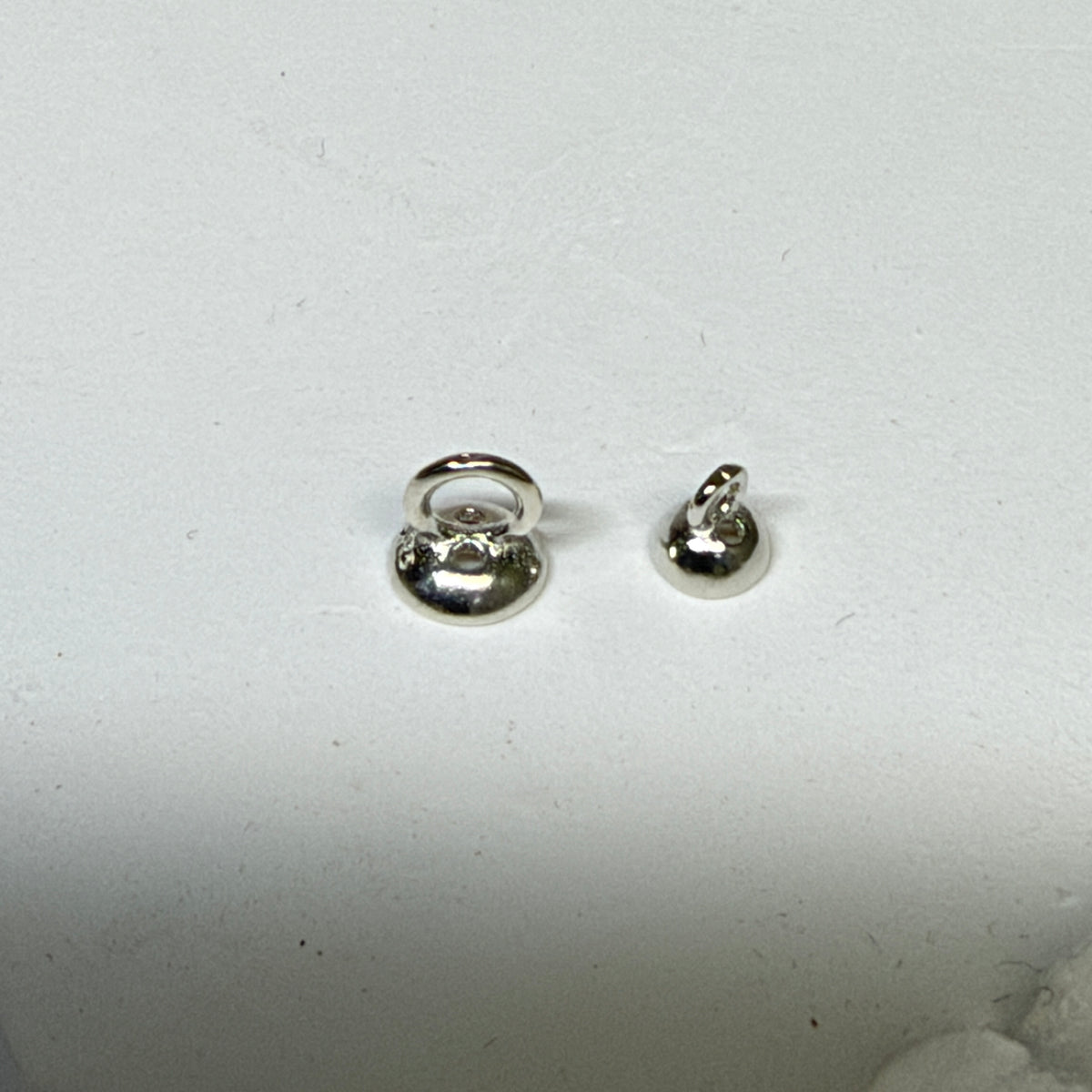 End cap with loop and 2 holes Sterling Silver