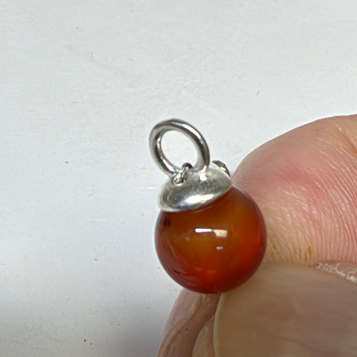 End cap with loop and 2 holes Sterling Silver