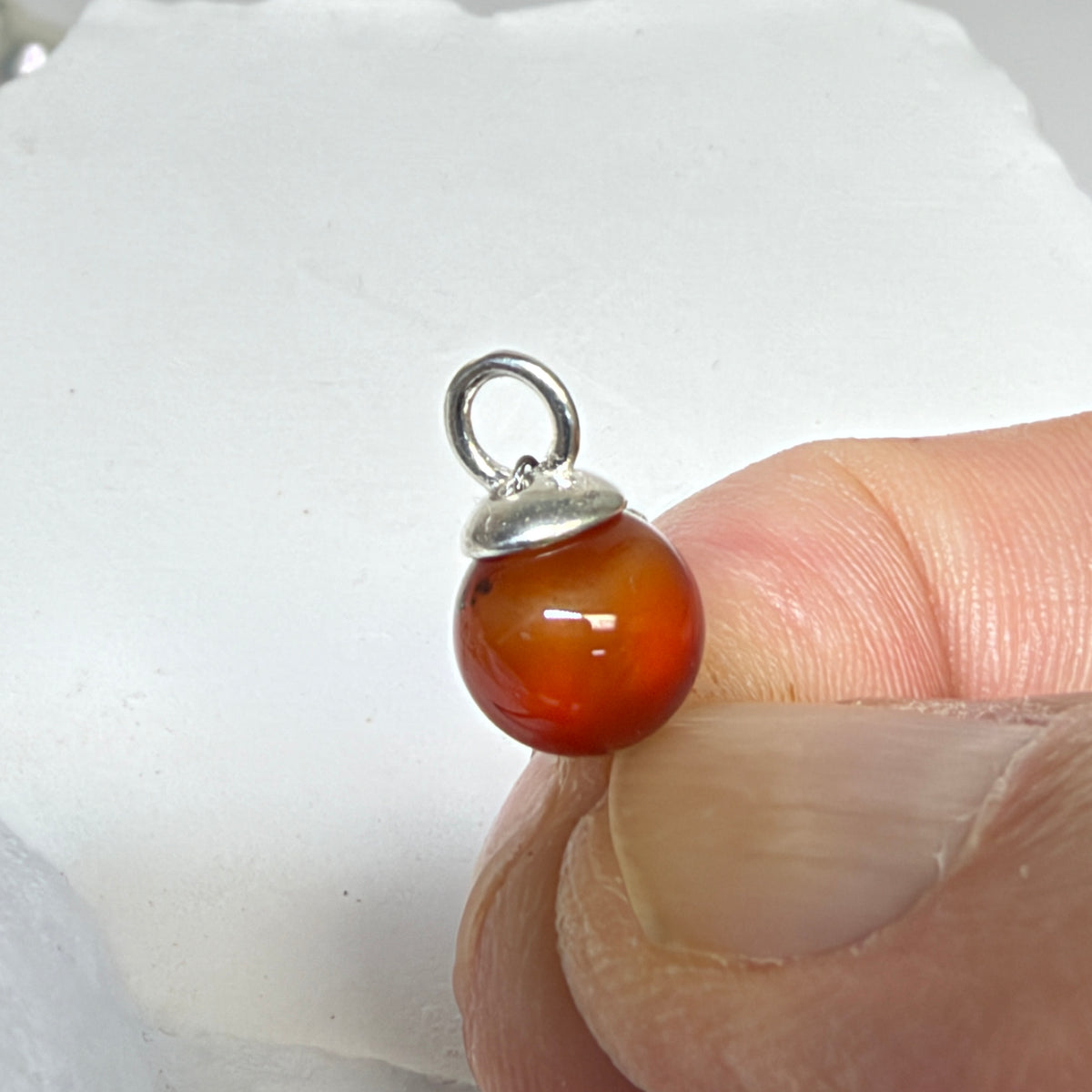 End cap with loop and 2 holes Sterling Silver