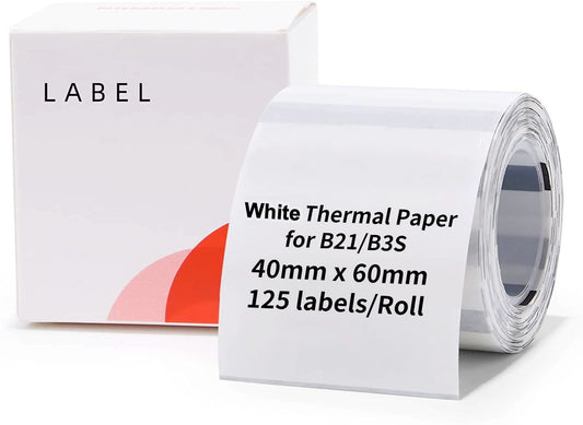 Niimbot White Label 40*60mm 125 labels for B1, B21, B3S Printer Special Deal